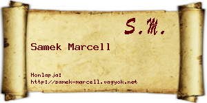 Samek Marcell névjegykártya