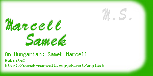 marcell samek business card